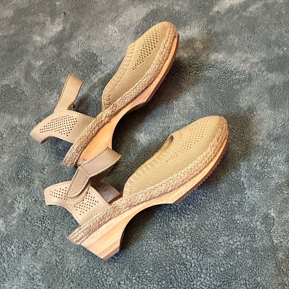 Jax&Bard Wooden Platform Knit, Leather Maryjane Maple Cream size 37(6.5-7) NWT - Picture 5 of 9